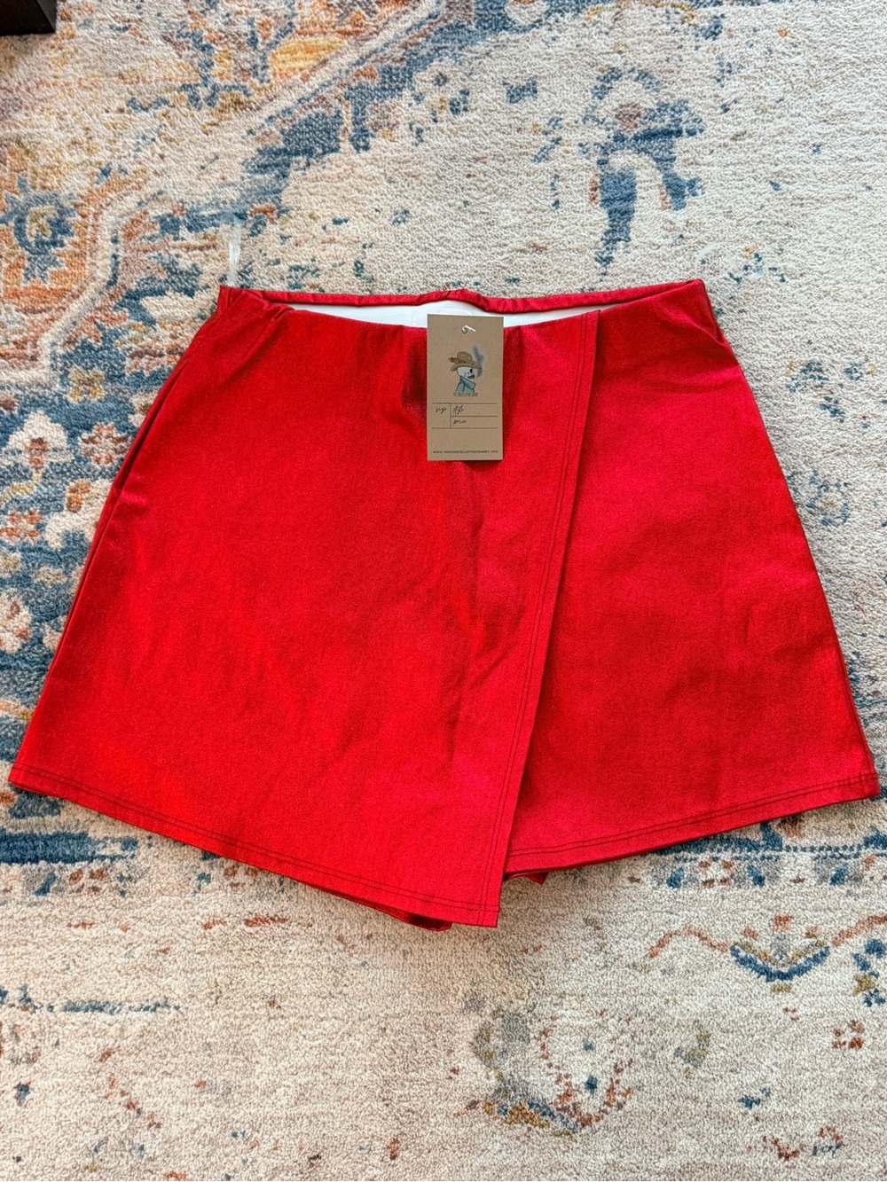 Red Shimmer Skort